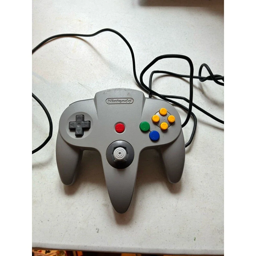 OEM Nintendo 64 N64 Gray Controller Original Genuine Tested NUS-005 Gray